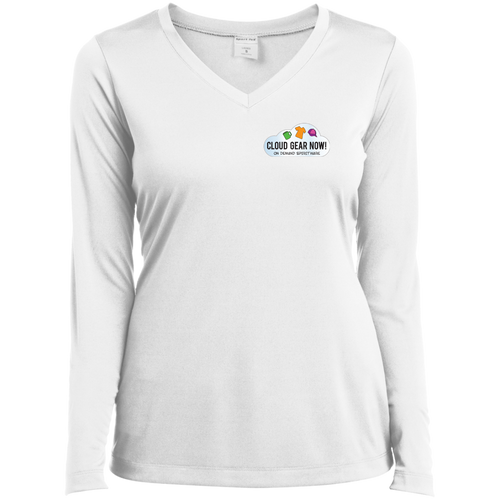 LST353LS Sport-Tek Ladies' LS Performance V-Neck T-Shirt